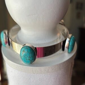 Turquoise and Silver Women's Bracelet